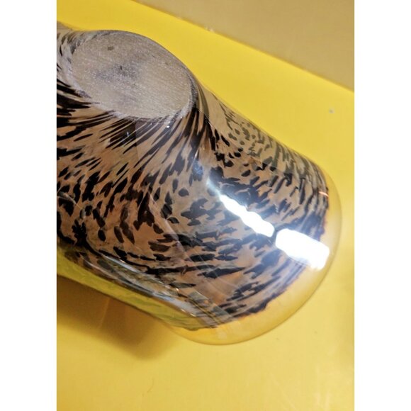 Murano Hand Blown Folded Glass Centerpiece Bowl 9 1/2" x  5 1/2" - Picture 9 of 12